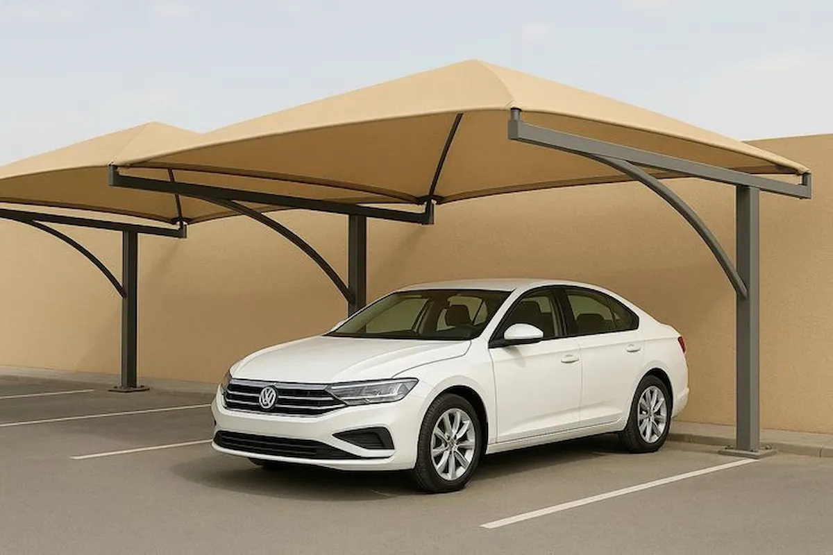 double bay car shade