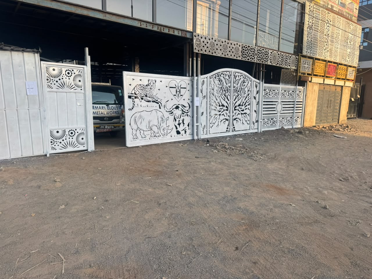 Custom fabricated sliding steel gate for organisations , homes ,schools, etc